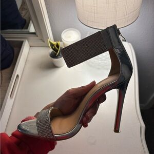 Elegant Silver High Heel Sandals